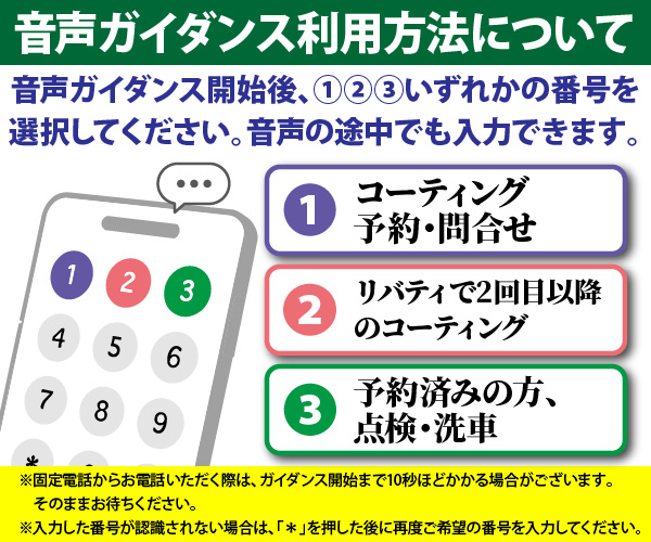 自動音声ガイダンスのご案内